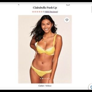 Adore Me Clairabelle Yellow Push-up Bra